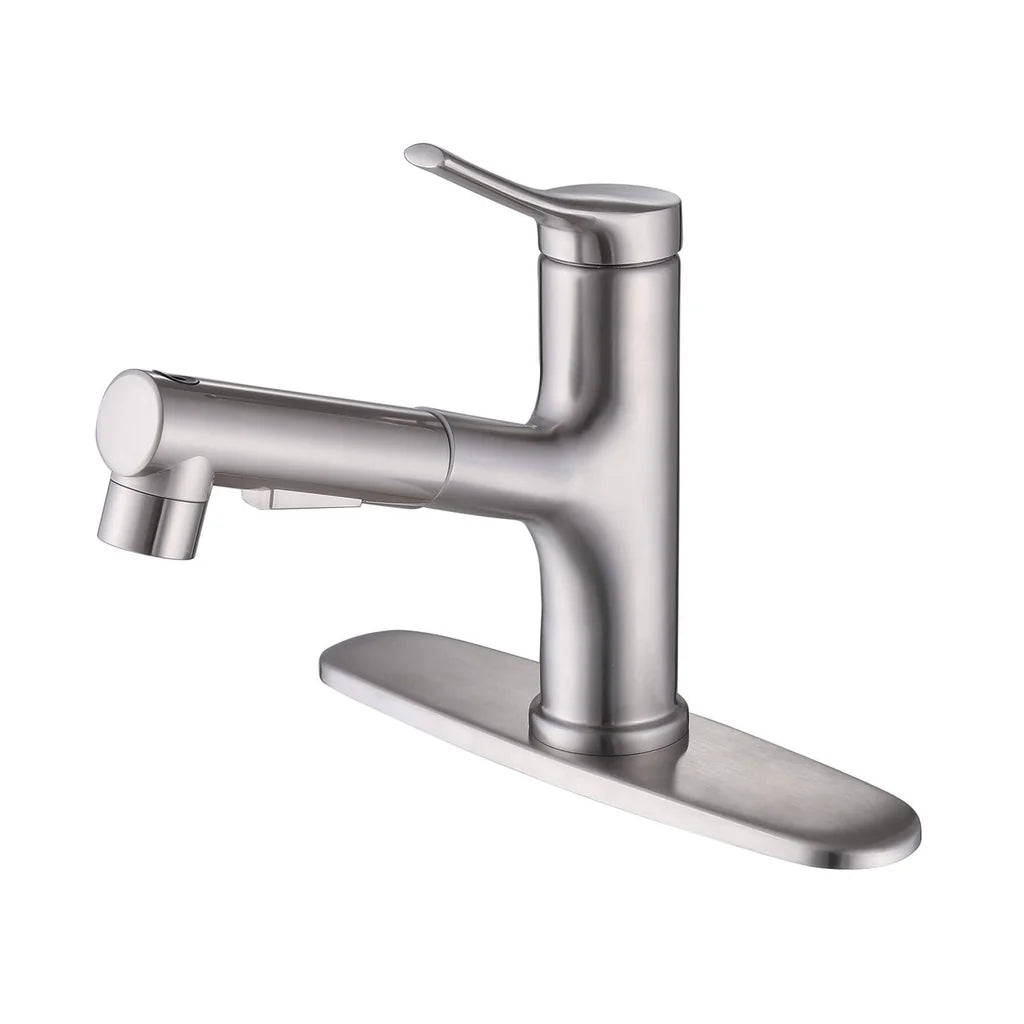 Rbrohant Bathroom Sink Faucet with Pull-Out Spray and Hot & Cold Functionality