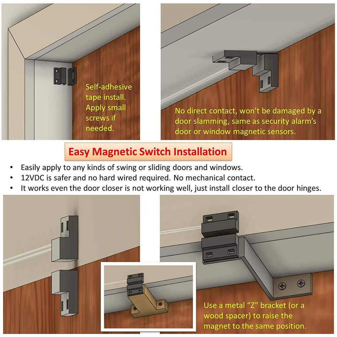 Awoco FM15-M Super Power 2 Speeds Indoor Air Curtain, UL Certified 120V Unheated with an Easy-Install Magnetic Switch