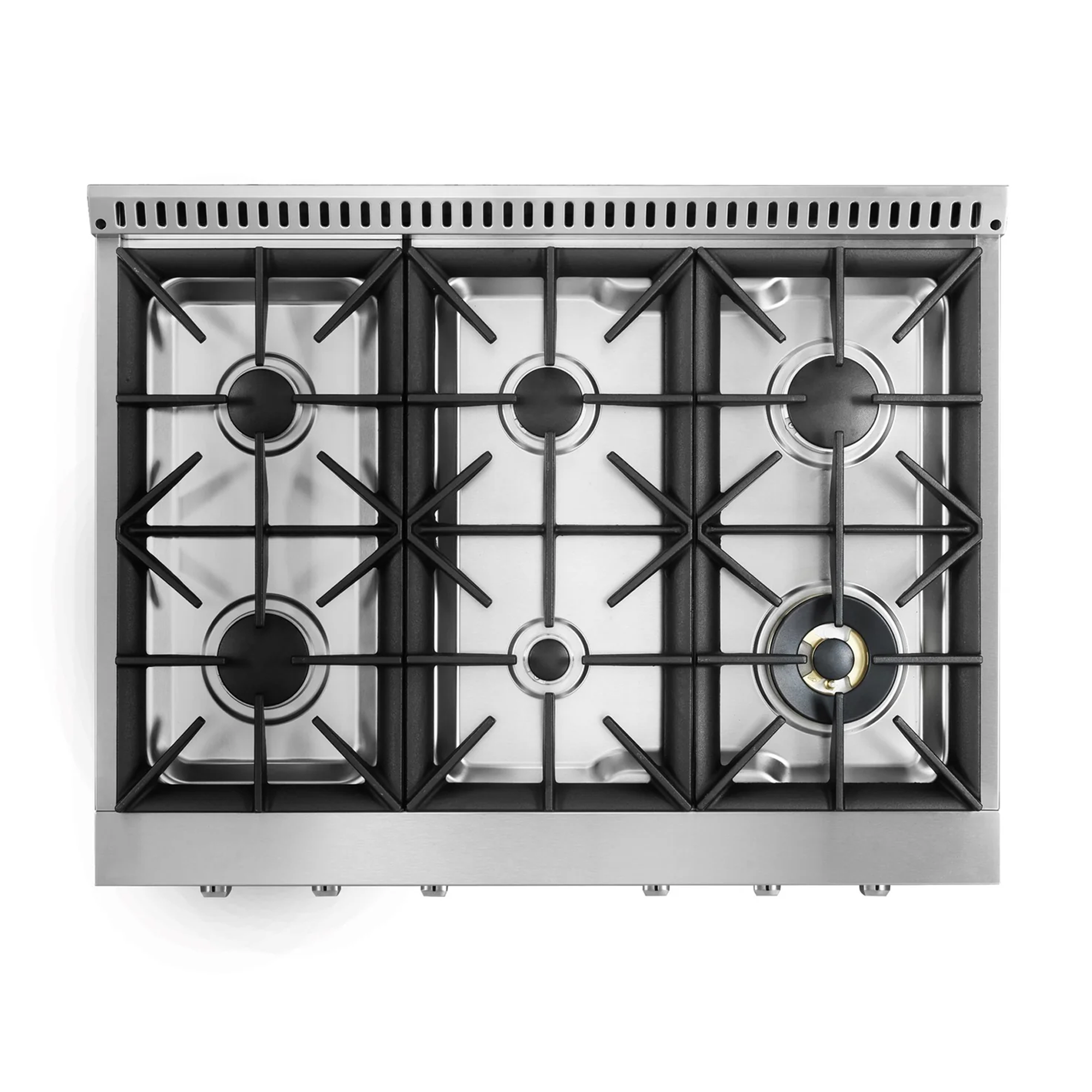 Awoco Professional 36” Stainless Steel NG / LPG Convertible Gas Rangetop with 6 Sealed Burners
