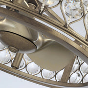 25" Crystal Fandelier - Modern Chandelier Ceiling Fan with LED Light & Remote