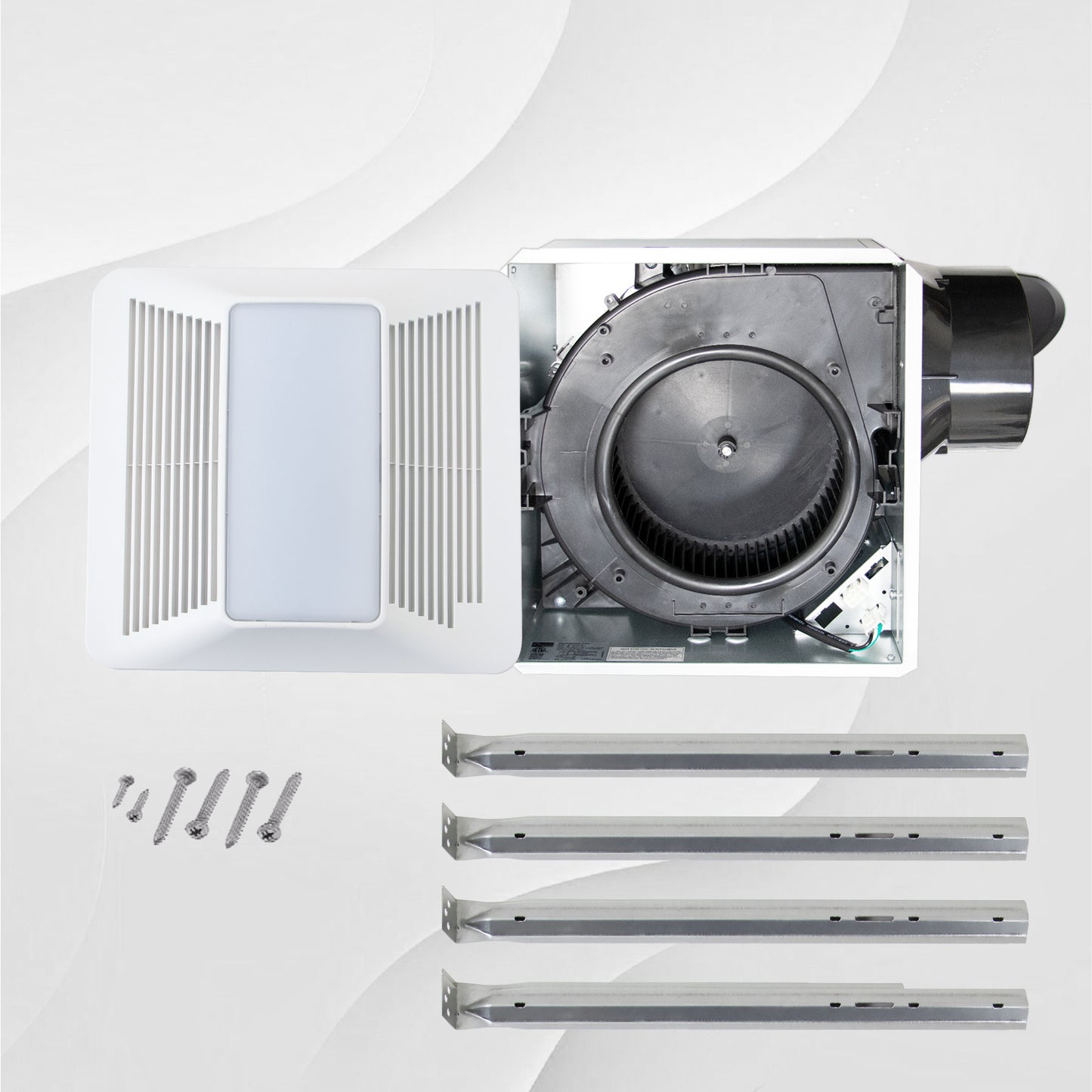 Awoco Bathroom Exhaust Fan 120 LED, Powerful CFM, Ultra-Quiet Sone, Bathroom Ceiling Fan with duct size variation, ETL Certified Ventilation Fan