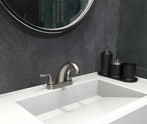 AA Faucet Stainless Steel Centerset Bathroom Faucet (AR-B3354-B)