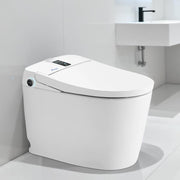 Awoco Smart Toilet with Bidet, Smart Bidet Toilet with Heated Seat, Auto Open Close, Foot Sensor, Auto Flush, Warm Water & Dryer, Remote Control, Digital Display, One Piece Toilet with Tank