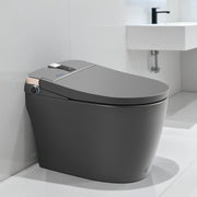 Awoco Smart Toilet with Bidet, Smart Bidet Toilet with Heated Seat, Auto Open Close, Foot Sensor, Auto Flush, Warm Water & Dryer, Remote Control, Digital Display, One Piece Toilet with Tank