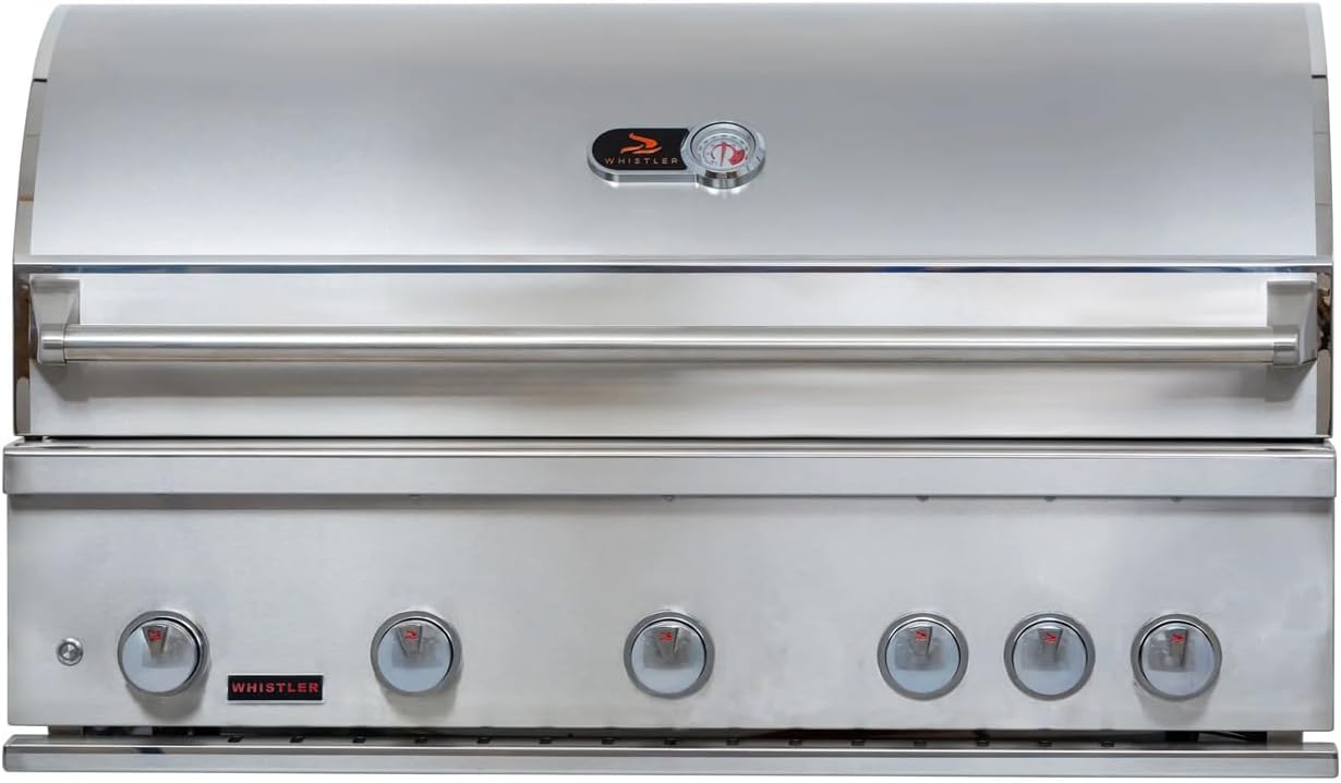 Whistler 42-Inch 5-Burner Built-In Gas Grill with Heat Dividers