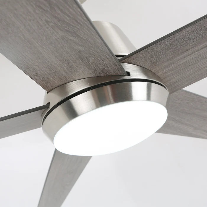 52" Vaczon Otis LED Ceiling Fan - App & Remote Control, Downrod Mount