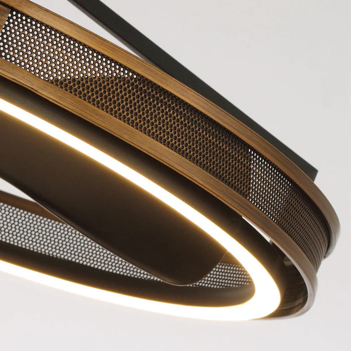 27" Jarpur Industrial Ceiling Fan - LED Lighting, Remote Control, Downrod Mount