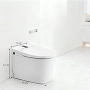 Awoco Smart Toilet with Bidet, Smart Bidet Toilet with Heated Seat, Auto Open Close, Foot Sensor, Auto Flush, Warm Water & Dryer, Remote Control, Digital Display, One Piece Toilet with Tank