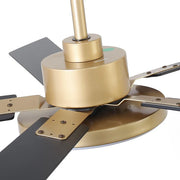 52" Vaczon Modern Ceiling Fan - Reversible Blades, LED Light & Remote