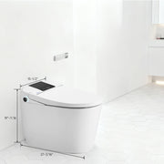 Awoco Smart Toilet with Bidet, One Piece Bidet Toilet with Heated Seat, Auto Open & Close Lid, Foot Sensor Flush, Warm Water Wash & Dryer, Wireless Remote, LED Display