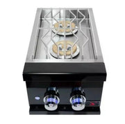 Bonfire Prime 16" Double Side Burner, Black Series, 24,000 BTU, 2 Cast Brass Burners