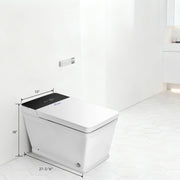 Awoco Smart Bidet Toilet, Smart Bidet with Toilet Built in, Heated Seat, Auto Open & Close Lid Seat, Foot Sensor Operation, Auto Flush, Warm Water & Dryer, Remote Control, LED Display