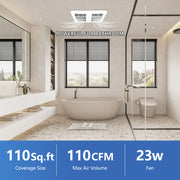 Awoco Bathroom Exhaust Fan, Powerful CFM, Ultra-Quiet Sone, Bathroom Ceiling Fan with duct size variation, ETL Certified Ventilation Fan