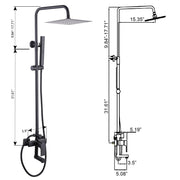 Rbrohant 3-Function Rain Shower Faucet System with Tub Spout