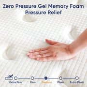 AirYoung Queen Mattress - Midium Firm, Hybrid Mattress with Zero Pressure Memory Foam & 7-Zone Pocketed Coils for Pressure Relief, Motion isolation, CertiPUR-US Certified