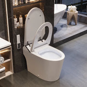 Tankless Smart Bidet Toilet - Auto Flush, ADA Height, Foam Shield, Heated Seat & Warm Air Dryer