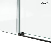 COZY 54" x 60" Frameless Sliding Tub Shower Door | 3/8" Tempered Glass