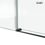 COZY 48" x 76" Frameless Sliding Shower Door | 3/8" Tempered Glass