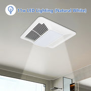 Awoco Bathroom Exhaust Fan 120 LED, Powerful CFM, Ultra-Quiet Sone, Bathroom Ceiling Fan with duct size variation, ETL Certified Ventilation Fan