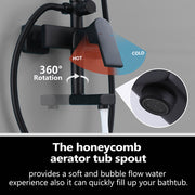 Rbrohant 3-Function Rain Shower Faucet System with Tub Spout