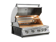 Whistler 32" 4-Burner Built-In Gas Grill with Dual-Color LED Lighting