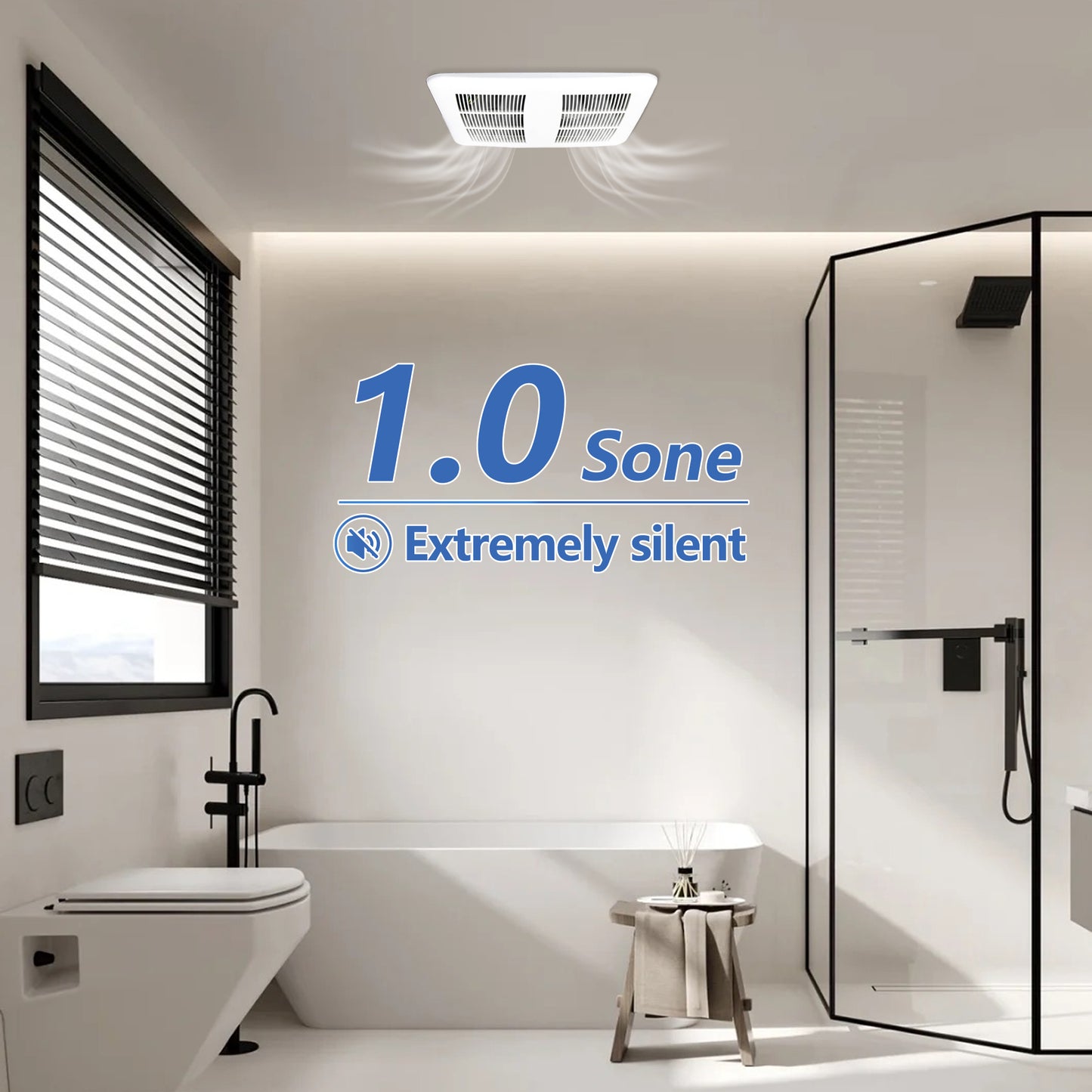 Awoco Bathroom Exhaust Fan 110 CFM, Powerful CFM, Ultra-Quiet Sone, Bathroom Ceiling Fan with duct size variation, ETL Certified Ventilation Fan