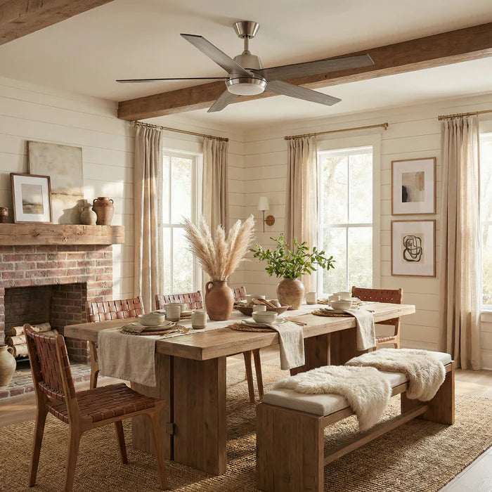 52" Vaczon Otis LED Ceiling Fan - App & Remote Control, Downrod Mount