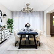 27" Bucholz Industrial Ceiling Fan - Brushed Nickel, DC Motor, Reversible