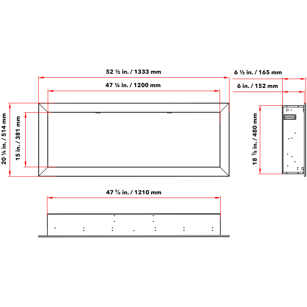 Dynasty Cascade嵌入式电壁炉 - 遥控器和语音控制，兼容Alexa和Google Home，可自定义多种火焰强度和火焰床颜色，包含仿真木柴和水晶