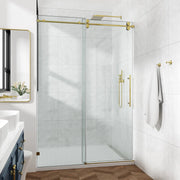 COZY 48" x 76" Frameless Sliding Shower Door | 3/8" Tempered Glass