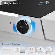 Awoco Smart Bidet Toilet, Smart Bidet with Toilet Built in, Heated Seat, Auto Open & Close Lid Seat, Foot Sensor Operation, Auto Flush, Warm Water & Dryer, Remote Control, LED Display