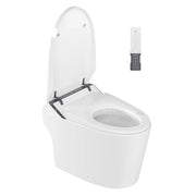 Tankless Smart Bidet Toilet - Auto Flush, ADA Height, Foam Shield, Heated Seat & Warm Air Dryer