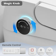 Awoco Smart Toilet with Bidet, Smart Bidet Toilet with Heated Seat, Auto Open Close, Foot Sensor, Auto Flush, Warm Water & Dryer, Remote Control, Digital Display, One Piece Toilet with Tank