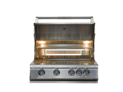 Whistler 32" 4-Burner Built-In Gas Grill with Dual-Color LED Lighting