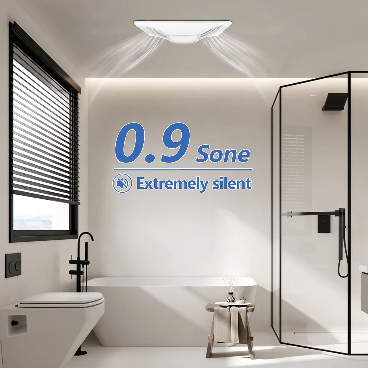 Awoco Bathroom Exhaust Fan, Powerful CFM, Ultra-Quiet Sone, Bathroom Ceiling Fan with duct size variation, ETL Certified Ventilation Fan