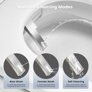 Awoco Smart Bidet Toilet, Smart Bidet with Toilet Built in, Heated Seat, Auto Open & Close Lid Seat, Foot Sensor Operation, Auto Flush, Warm Water & Dryer, Remote Control, LED Display