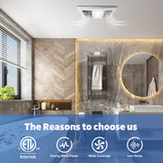 Awoco Bathroom Exhaust Fan 110 LED, Powerful CFM, Ultra-Quiet Sone, Bathroom Ceiling Fan with duct size variation, ETL Certified Ventilation Fan