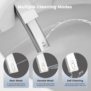 Awoco Smart Toilet with Bidet, One Piece Bidet Toilet with Heated Seat, Auto Open & Close Lid, Foot Sensor Flush, Warm Water Wash & Dryer, Wireless Remote, LED Display