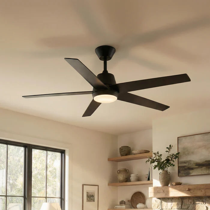 52" Vaczon Otis LED Ceiling Fan - App & Remote Control, Downrod Mount