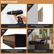 Hidden Storage RFID Lock Concealment Floating Shelf Wooden Secret Drawer Night Stand