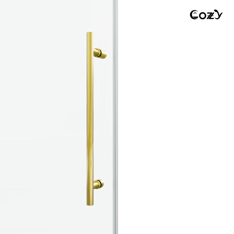 COZY 76" x 60" Frameless Sliding Tub Shower Door | 3/8" Tempered Glass