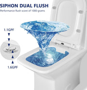 Tankless Smart Bidet Toilet - Auto Flush, Foot Sensor, Heated Seat, Warm Water & Air Dryer