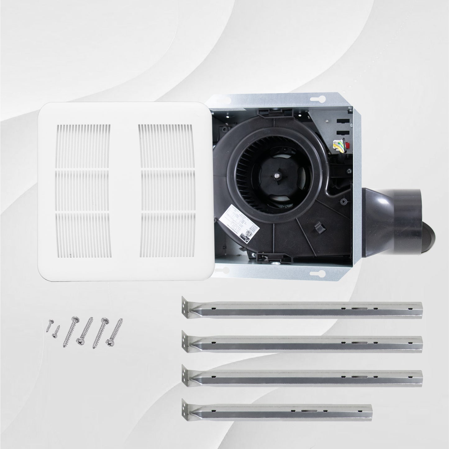 Awoco Bathroom Exhaust Fan 90 CFM, Powerful CFM, Ultra-Quiet Sone, Bathroom Ceiling Fan with duct size variation, ETL Certified Ventilation Fan