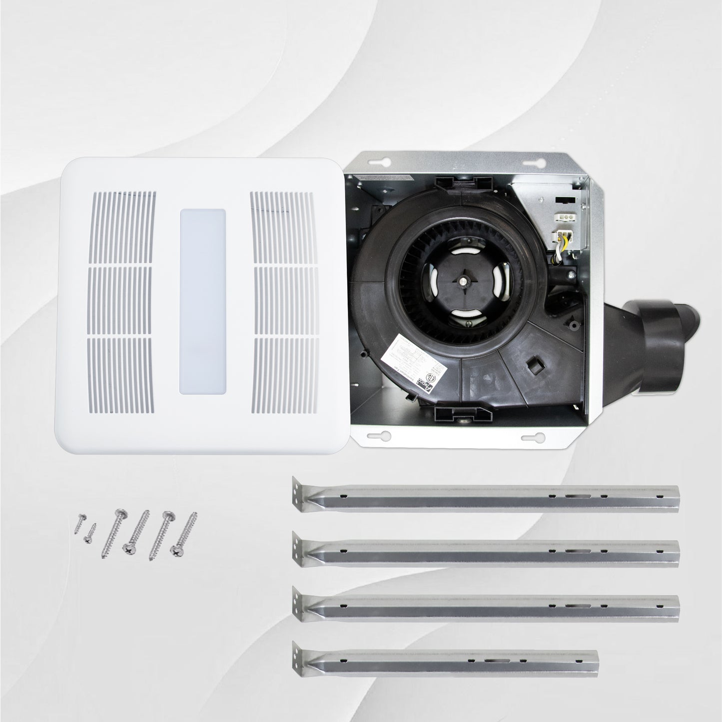 Awoco Bathroom Exhaust Fan 110 LED, Powerful CFM, Ultra-Quiet Sone, Bathroom Ceiling Fan with duct size variation, ETL Certified Ventilation Fan