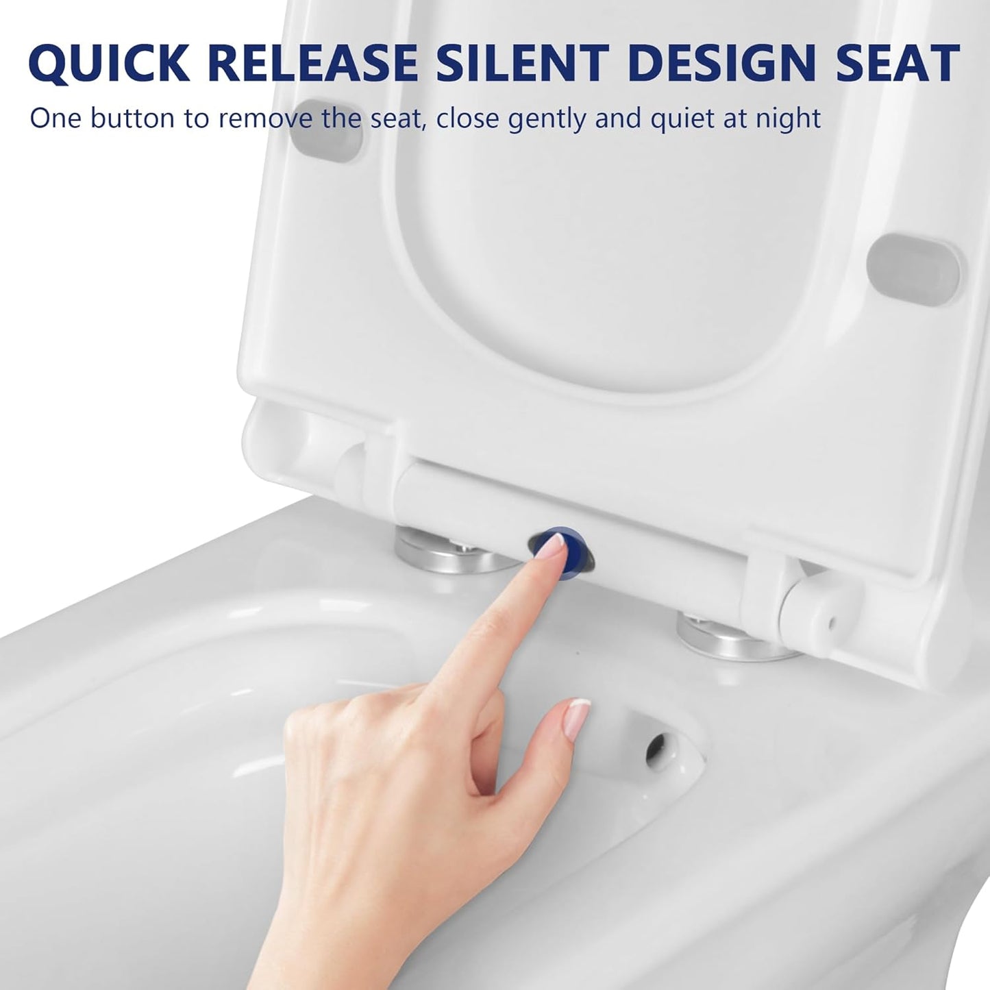 Tankless Smart Bidet Toilet - Auto Flush, Foot Sensor, Heated Seat, Warm Water & Air Dryer