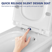 Tankless Smart Bidet Toilet - Auto Flush, Foot Sensor, Heated Seat, Warm Water & Air Dryer