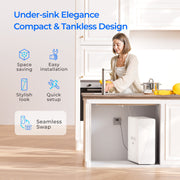 Waterdrop X12 White Tankless Reverse Osmosis System | 1200 GPD | 11-Stage Filtration | UV Sterilization | Alkaline Mineral Technology | Smart Faucet | NSF/ANSI 42, 58 & 372 Certified