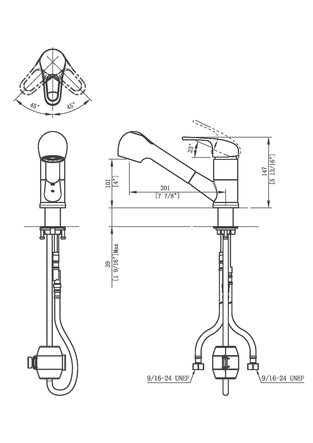 AA Faucet Stainless Steel Kitchen Faucet (AR-D3094-B2)