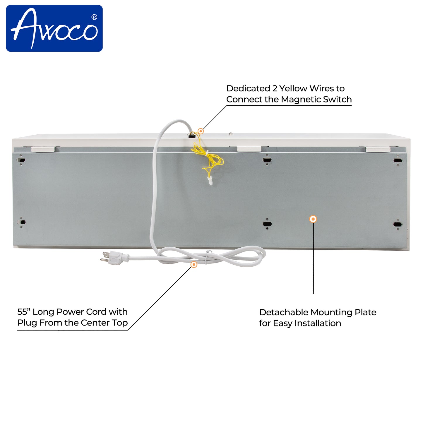 Awoco FM15-M Super Power 2 Speeds Indoor Air Curtain, UL Certified 120V Unheated with an Easy-Install Magnetic Switch