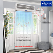 Awoco FM15-M Super Power 2 Speeds Indoor Air Curtain, UL Certified 120V Unheated with an Easy-Install Magnetic Switch